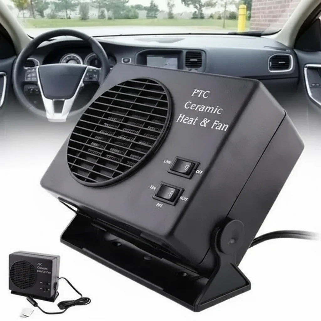 12V Ceramic Car Heater | 150W-300W | Portable Windshield Deicer with Automatic Thermostat