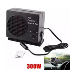 12V Ceramic Car Heater | 150W-300W | Portable Windshield Deicer with Automatic Thermostat