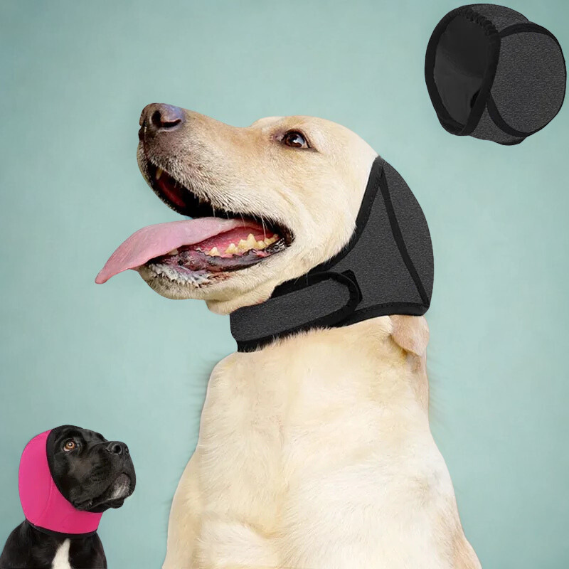 Dog Ear Hood with Waterproof Polyester and Noise Muffling, Four Sizes