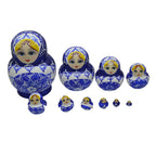 10-Piece Wooden Russian Matryoshka Doll Set for Cultural Decor and Gifts