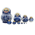 10-Piece Wooden Russian Matryoshka Doll Set for Cultural Decor and Gifts