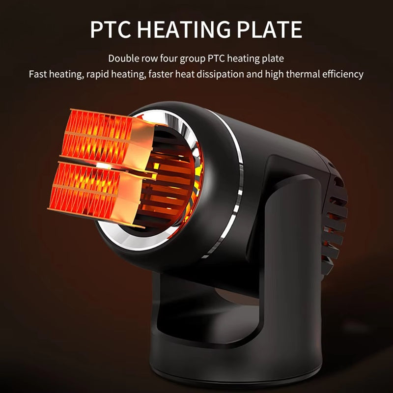 12V Portable Car Heater with 360° Rotation and Overheat Protection
